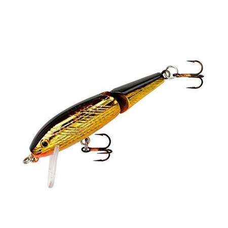 Rebel Jointed Minnow Lure, 3 12, 516 Oz, GoldBlack, Floating J1002